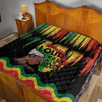 Black History Dreadlocks Map Quilt Bed Set Say It Loud I’m Black and I’m Proud - Wonder Print Shop