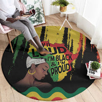 Black History Dreadlocks Map Round Carpet Say It Loud I’m Black and I’m Proud - Wonder Print Shop
