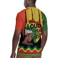 Black History Dreadlocks Map Rugby Jersey Say It Loud Im Black and Im Proud LT19