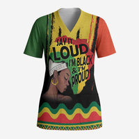 Black History Dreadlocks Map Scrub Top Say It Loud I’m Black and I’m Proud - Wonder Print Shop
