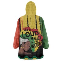 Black History Dreadlocks Map Wearable Blanket Hoodie Say It Loud I’m Black and I’m Proud - Wonder Print Shop