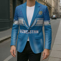 Custom World Football 2026 Uzbekistan Blazer Uzbek Ikat Pattern with Humo Bird - Wonder Print Shop