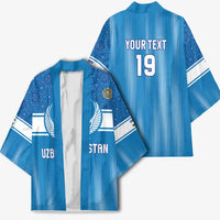 Custom World Football 2026 Uzbekistan Kimono Uzbek Ikat Pattern with Humo Bird - Wonder Print Shop