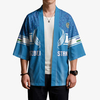 Custom World Football 2026 Uzbekistan Kimono Uzbek Ikat Pattern with Humo Bird - Wonder Print Shop