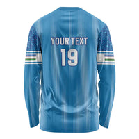 Custom World Football 2026 Uzbekistan Long Sleeve Shirt Uzbek Ikat Pattern with Humo Bird - Wonder Print Shop