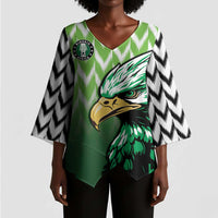 Custom Nigeria Football Kimono Sleeve Blouse The Super Eagles Rise