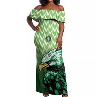 Custom Nigeria Football Off Shoulder Maxi Dress The Super Eagles Rise