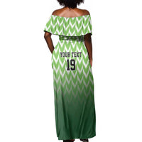 Custom Nigeria Football Off Shoulder Maxi Dress The Super Eagles Rise