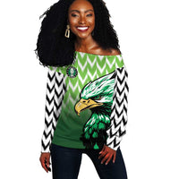 Custom Nigeria Football Off Shoulder Sweater The Super Eagles Rise