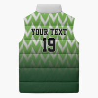 Custom Nigeria Football Sleeveless Puffer Jacket The Super Eagles Rise