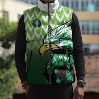 Custom Nigeria Football Sleeveless Puffer Jacket The Super Eagles Rise