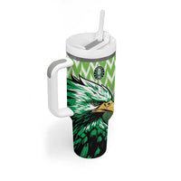 Custom Nigeria Football Tumbler With Handle The Super Eagles Rise