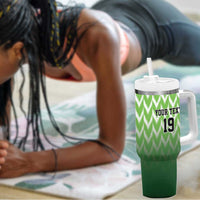Custom Nigeria Football Tumbler With Handle The Super Eagles Rise
