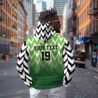 Custom Nigeria Football Zip Hoodie The Super Eagles Rise