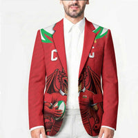 Custom Rugby Wales Blazer Y Ddraig Goch Mascot Design