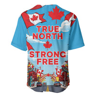 Happy Canada Day Baseball Jersey True North Strong Free Maple Leaf