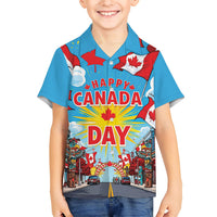Happy Canada Day Hawaiian Shirt True North Strong Free Maple Leaf