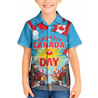 Happy Canada Day Kid Hawaiian Shirt True North Strong Free Maple Leaf