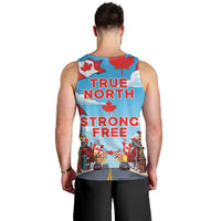 Happy Canada Day Men Tank Top True North Strong Free Maple Leaf