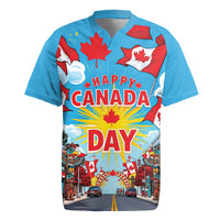 Happy Canada Day Rugby Jersey True North Strong Free Maple Leaf