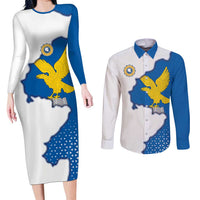 Italy Friuli-Venezia Giulia Couples Matching Long Sleeve Bodycon Dress and Long Sleeve Button Shirt Flag Vintage Style LT19