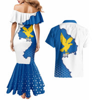 Italy Friuli-Venezia Giulia Couples Matching Mermaid Dress and Hawaiian Shirt Flag Vintage Style LT19