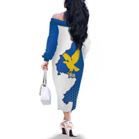 Italy Friuli-Venezia Giulia Family Matching Off The Shoulder Long Sleeve Dress and Hawaiian Shirt Flag Vintage Style LT19