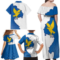 Italy Friuli-Venezia Giulia Family Matching Off Shoulder Maxi Dress and Hawaiian Shirt Flag Vintage Style LT19