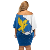 Italy Friuli-Venezia Giulia Family Matching Off Shoulder Short Dress and Hawaiian Shirt Flag Vintage Style LT19