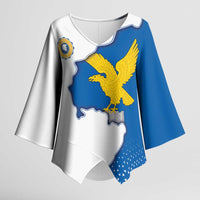 Italy Friuli-Venezia Giulia Kimono Sleeve Blouse Flag Vintage Style LT19