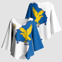 Italy Friuli-Venezia Giulia Kimono Sleeve Blouse Flag Vintage Style LT19