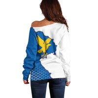 Italy Friuli-Venezia Giulia Off Shoulder Sweater Flag Vintage Style LT19