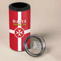 Personalized Malta Independence Day 4 in 1 Can Cooler Tumbler Maltese Cross Heritage Pride