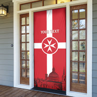 Personalized Malta Independence Day Door Cover Maltese Cross Heritage Pride