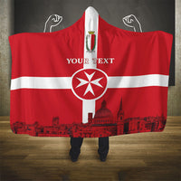 Personalized Malta Independence Day Hooded Blanket Maltese Cross Heritage Pride