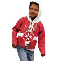 Personalized Malta Independence Day Kid Hoodie Maltese Cross Heritage Pride