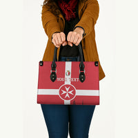 Personalized Malta Independence Day Leather Bag Maltese Cross Heritage Pride