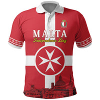 Personalized Malta Independence Day Polo Shirt Maltese Cross Heritage Pride