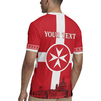 Personalized Malta Independence Day Rugby Jersey Maltese Cross Heritage Pride