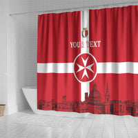 Personalized Malta Independence Day Shower Curtain Maltese Cross Heritage Pride