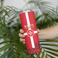 Personalized Malta Independence Day Skinny Tumbler Maltese Cross Heritage Pride