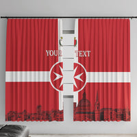 Personalized Malta Independence Day Window Curtain Maltese Cross Heritage Pride
