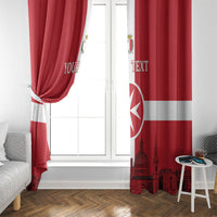 Personalized Malta Independence Day Window Curtain Maltese Cross Heritage Pride