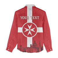Personalized Malta Independence Day Women Casual Shirt Maltese Cross Heritage Pride