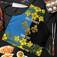 Personalized Monmouthshire Wales Apron Sir Fynwy Flag With Welsh Daffodil - Wonder Print Shop