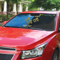 Personalized Monmouthshire Wales Auto Sun Shade Sir Fynwy Flag With Welsh Daffodil - Wonder Print Shop