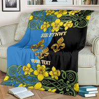 Personalized Monmouthshire Wales Blanket Sir Fynwy Flag With Welsh Daffodil - Wonder Print Shop