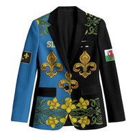Personalized Monmouthshire Wales Blazer Sir Fynwy Flag With Welsh Daffodil - Wonder Print Shop