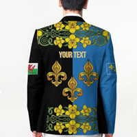 Personalized Monmouthshire Wales Blazer Sir Fynwy Flag With Welsh Daffodil - Wonder Print Shop