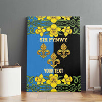 Personalized Monmouthshire Wales Canvas Wall Art Sir Fynwy Flag With Welsh Daffodil - Wonder Print Shop